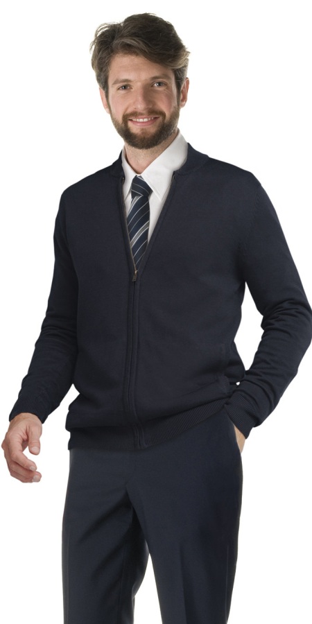 Cardigan Full Zip Navy