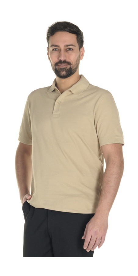 Men's Tan Beige Polo Shirt