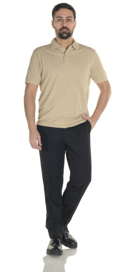 Men's Tan Beige Polo Shirt