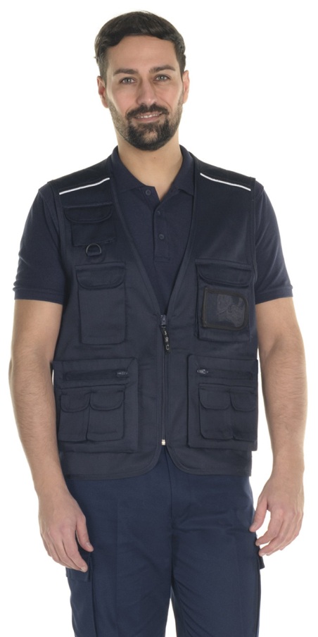 Gilet Reporter Blu Navy