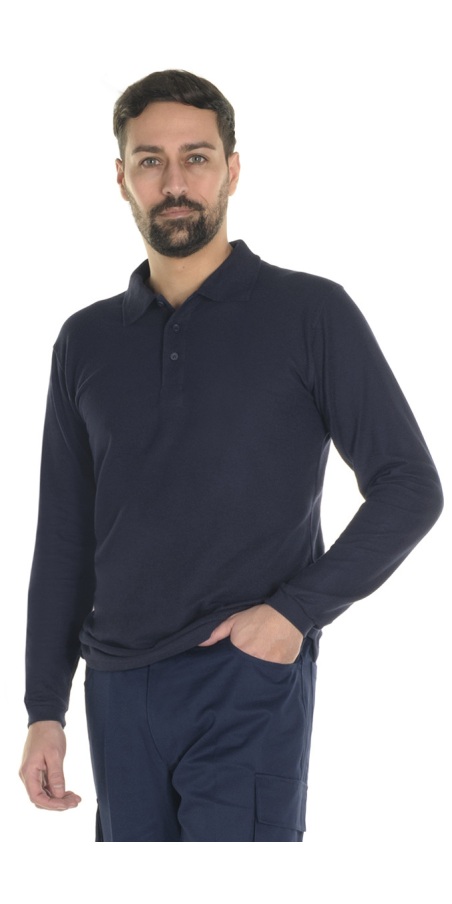 Polo M/Lunghe Blu Navy