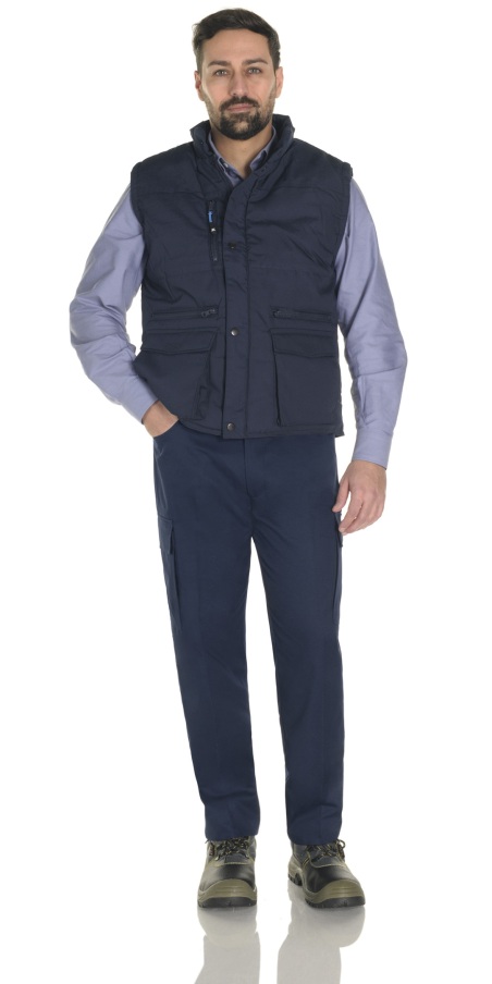 Navy Blue Padded Sleeveless