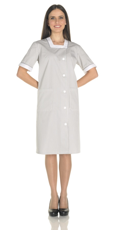Valeria Grey Striped Dress 