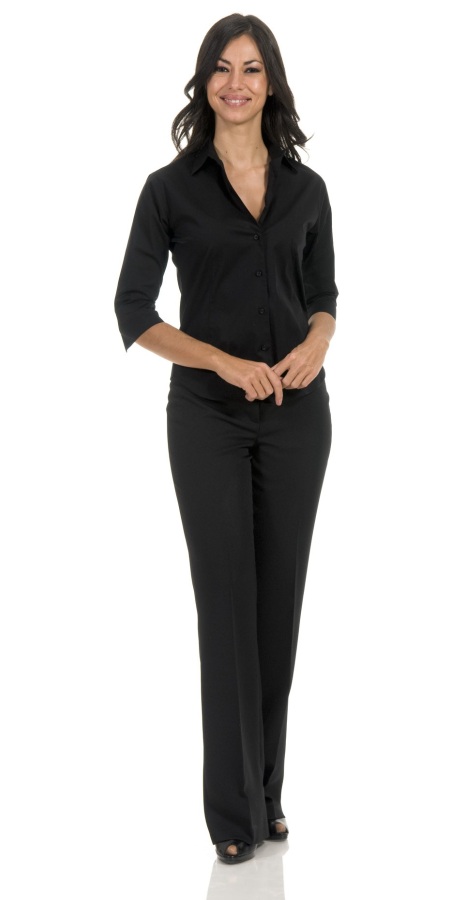 Camicia Aderente Donna Nera