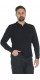 Black Long-Sleeved Polo Shirt