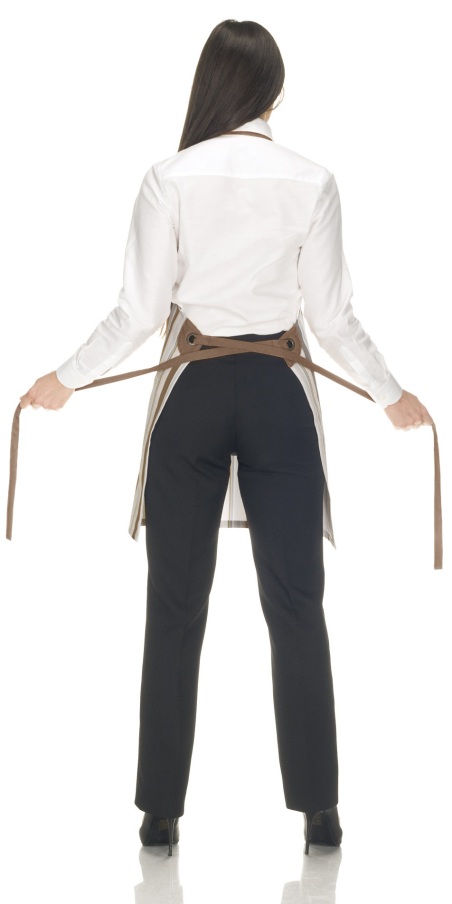 Aosta Brown Spezia Striped Apron