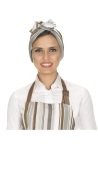 Brown Spezia Striped Headband Turban