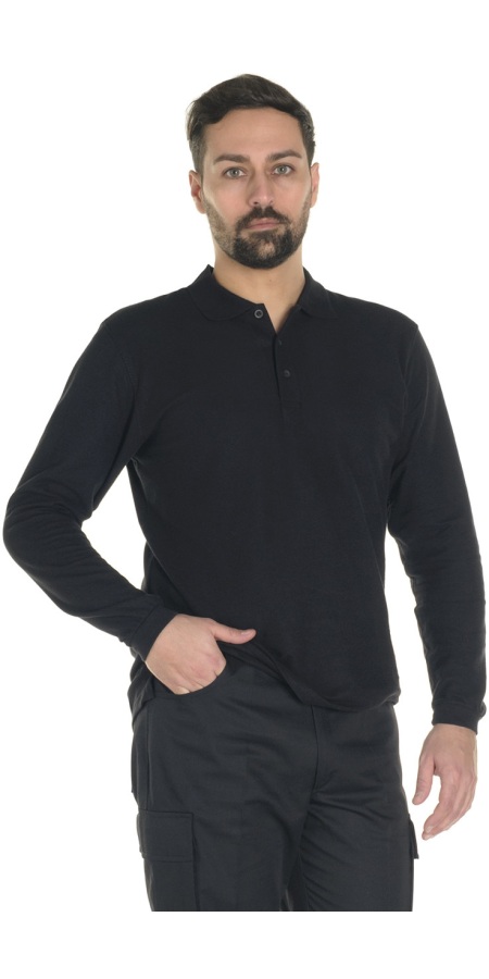 Polo M/Lunghe Nero