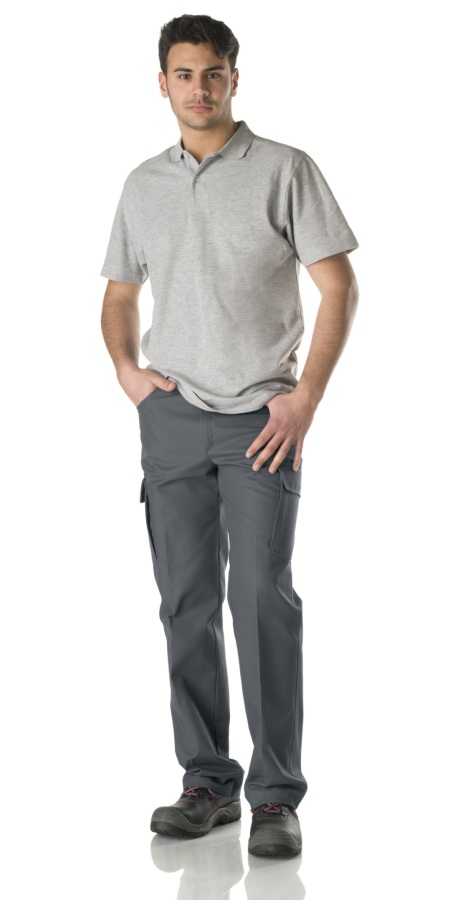 Polo Unisex Grigio Ash