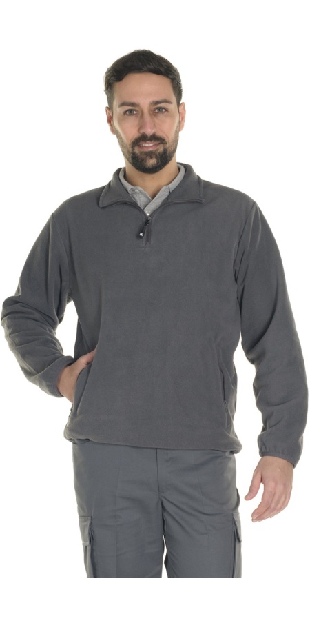 Pile Mezza Zip Grigio