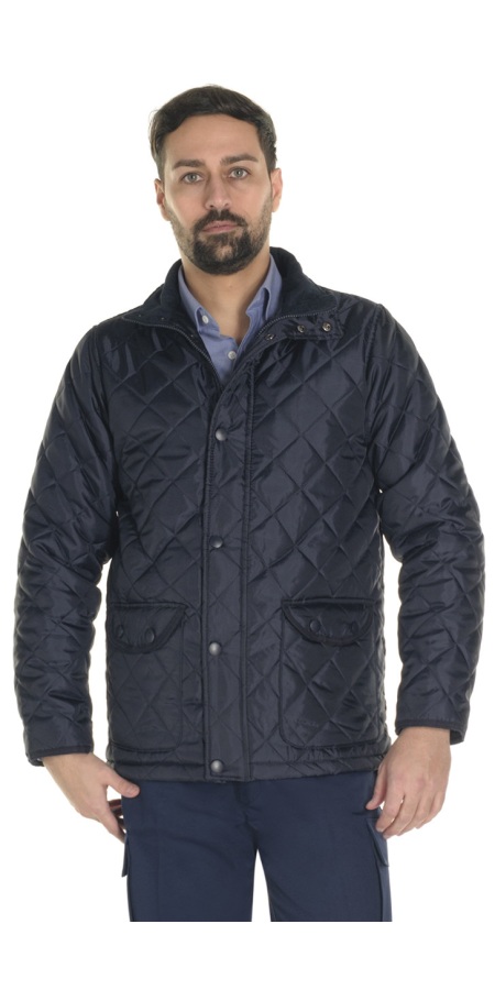 Navy Blue Quilted Jacket