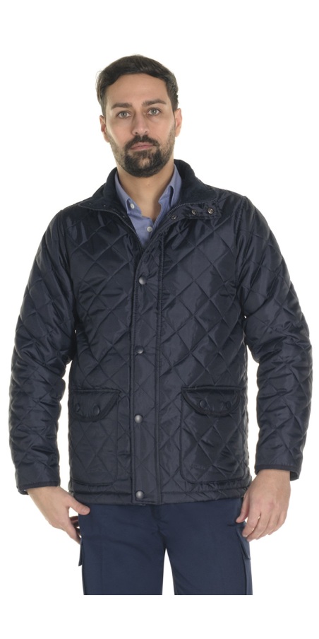 Navy Blue Quilted Jacket