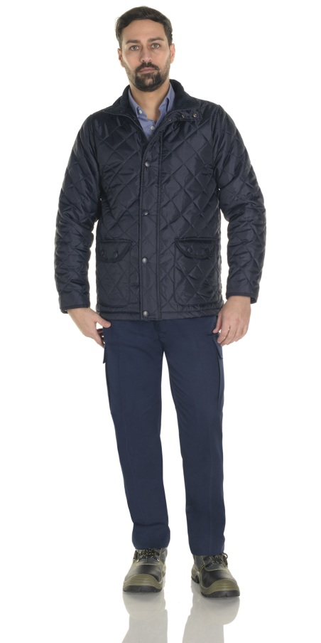 Navy Blue Quilted Jacket