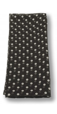 Black Polka-Dot Lightweight Scarf