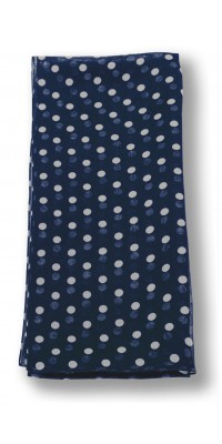 Blue Polka-Dot Lightweight Scarf