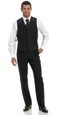 Varsavia Black Pinstriped Vest