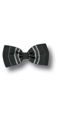 President Grey Striped Bow Tie