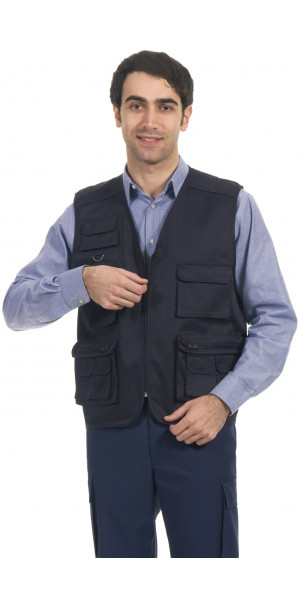 Navy Blue Multipocket Vest