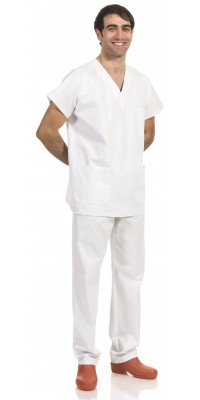 Clinic White V-Neck Uniform