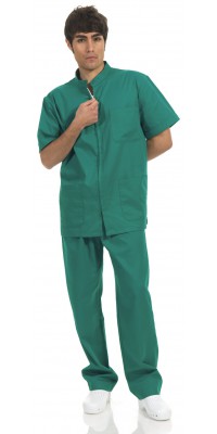 Clinic Green Uniform With Zipper