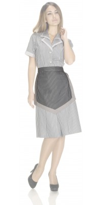 Ischia Grey Striped Small Apron