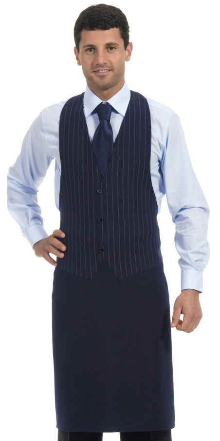 Grembiule Cortina Navy Blu Gessato