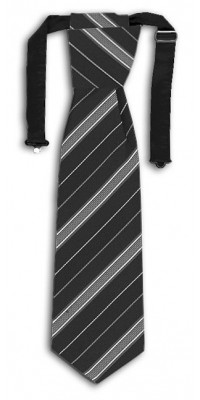 Gala Grey Striped Short Tie