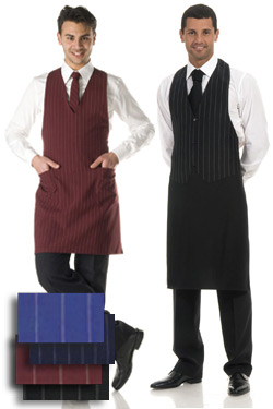 striped and pinstripe waiter aprons