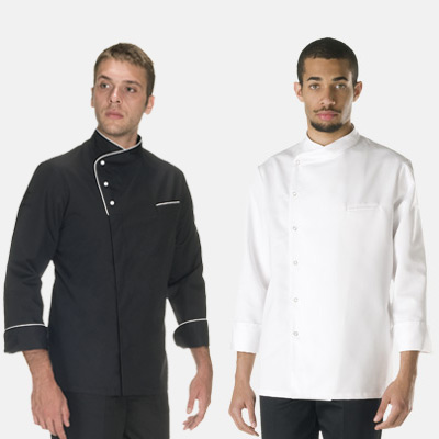 chef jackets with side buttoning