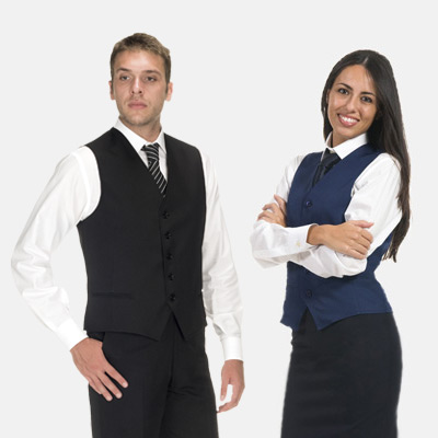 solid color vests for barmen/barwomen