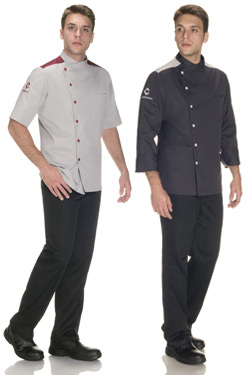 coloured chef jackets