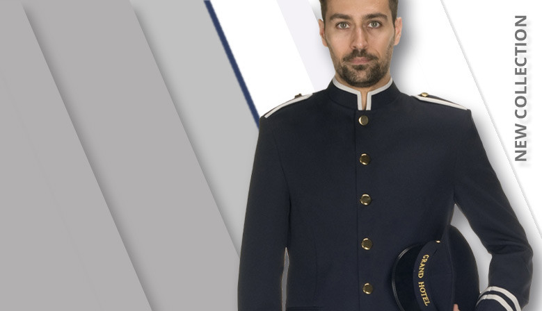 Hotel uniforms for porters and baggage handlers
